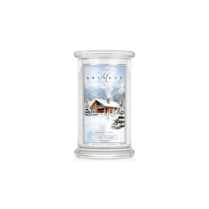 Kringle Candle Cozy Cabin giara grande, in vendita presso rivenditore Tabaccheria Breggia Mendrisiotto