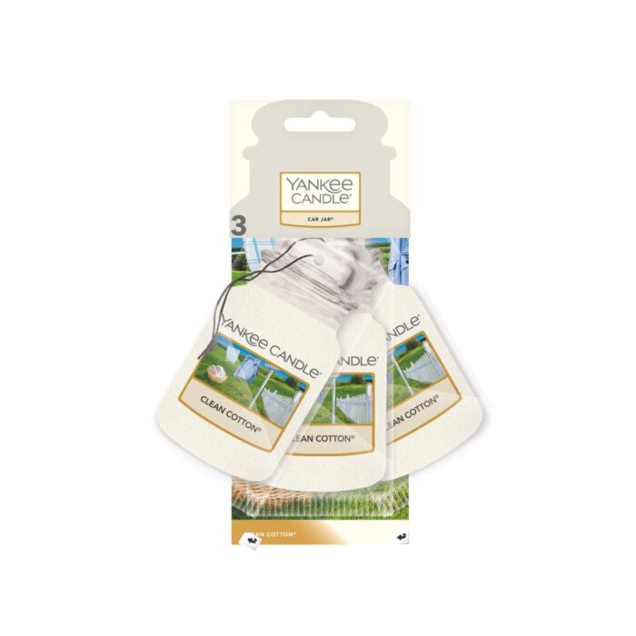 Yankee Candle Clean Cotton Car Jar confezione da tre