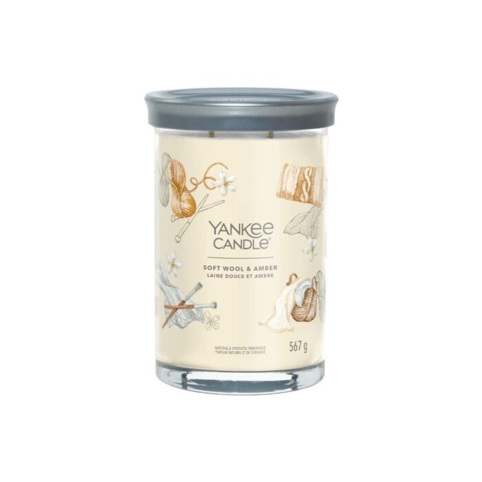 Yankee Candle Soft Wool & Amber giara grande Signature