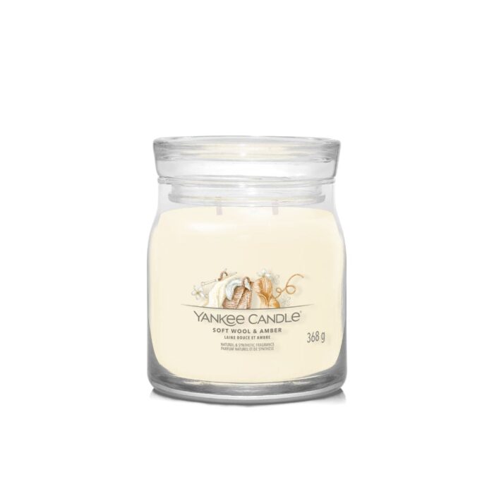 Yankee Candle Soft Wool & Amber giara media Signature