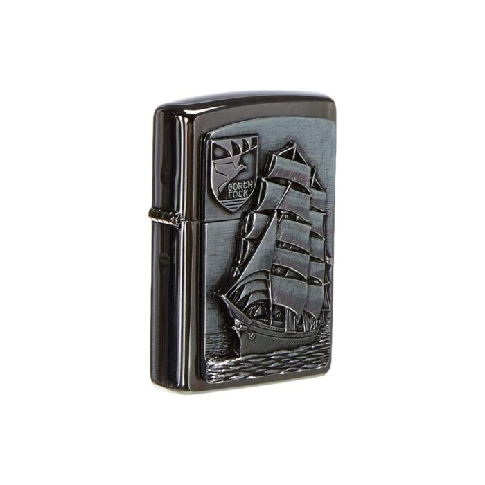 Zippo Veliero in 3D cromato