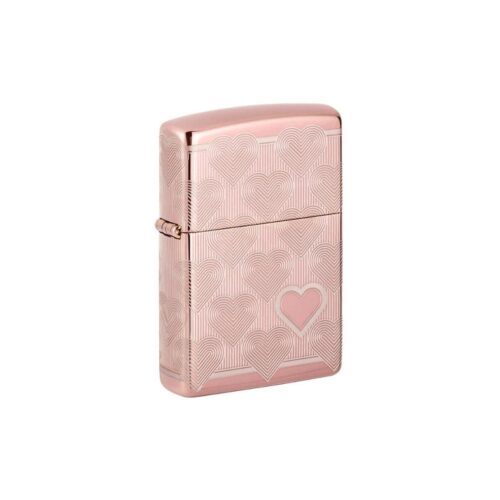 Zippo cuori oro rosa