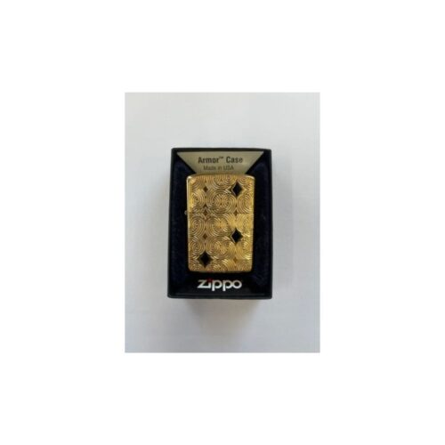 Zippo geometrico cromato oro