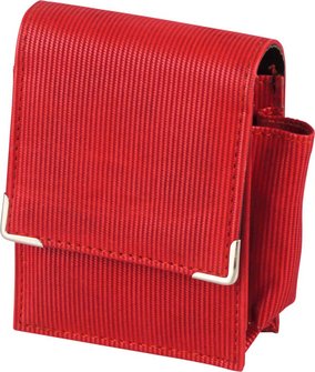 astuccio porta pacchetti sigarette rosso 85mm con scomparto per accendini all'esterno