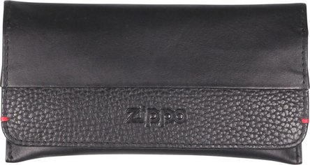 astuccio porta tabacco sciolto Zippo in pelle nero